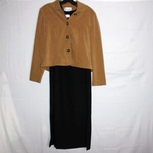 Miss Dorby 2-Piece Petite Set – Vintage Y2K Classic Blazer & Midi Dress, Size 6P